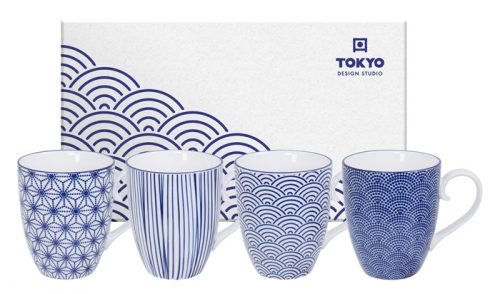 Tokyo Design Studio - Nippon Blue - Muggset - 8.5x10.2cm 380ml - 4st