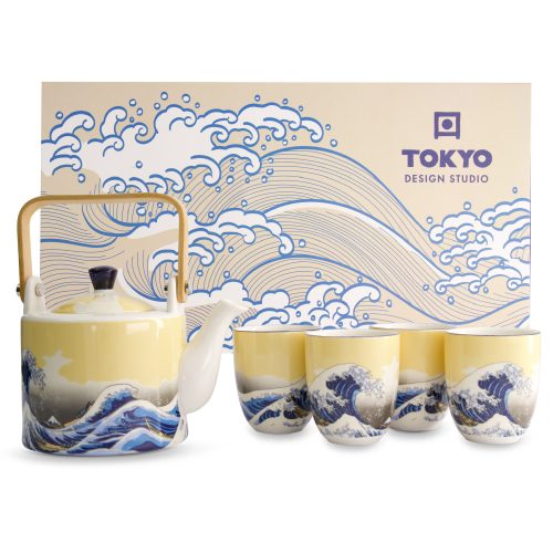 Tokyo Design Studio - Kawaii- Hokusai - Thee Set - Theepot met kopjes